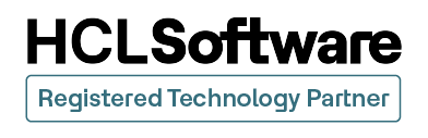 Logo der Firma H C L mit dem Text H C L Software Registered Technology Partner